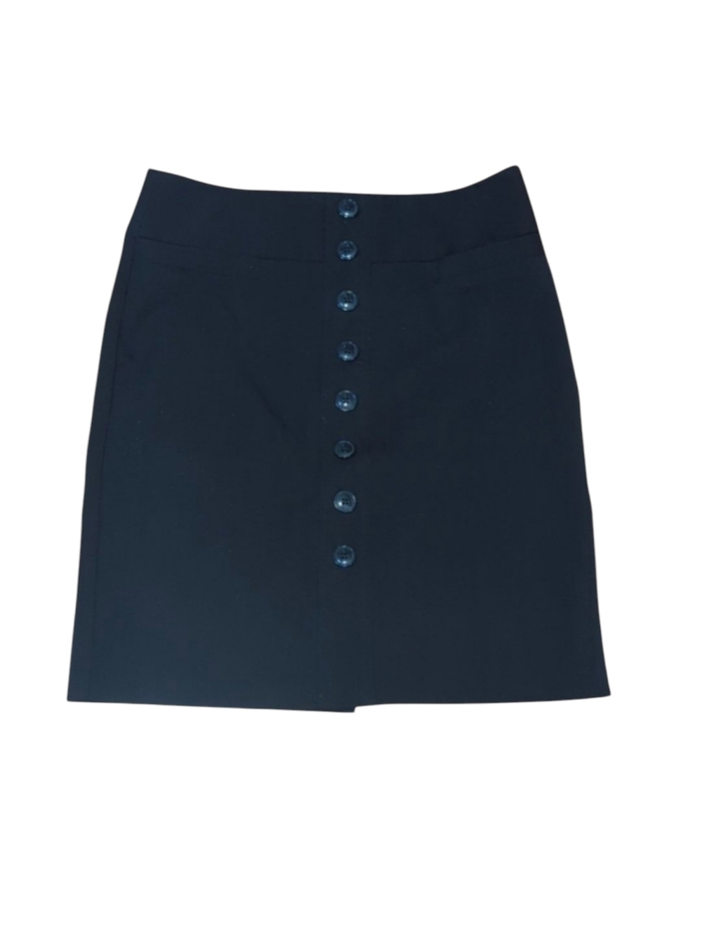 Maurices Black Button Front Straight Skirt Size 3/4